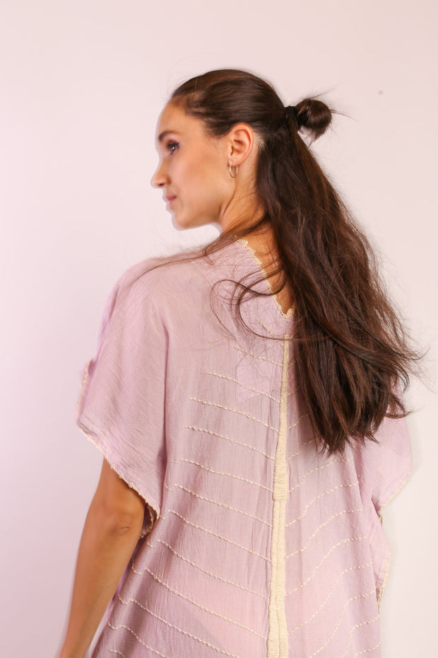 EMBROIDERED KAFTAN LILLY - sustainably made MOMO NEW YORK sustainable clothing, slow fashion