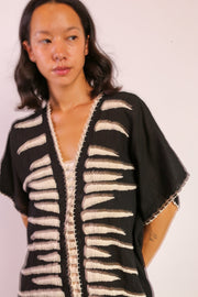 EMBROIDERED KAFTAN LILLY - sustainably made MOMO NEW YORK sustainable clothing, slow fashion