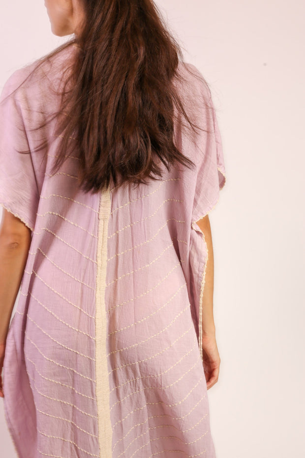 EMBROIDERED KAFTAN LILLY - sustainably made MOMO NEW YORK sustainable clothing, slow fashion