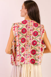 EMBROIDERED VEST OGLU - sustainably made MOMO NEW YORK sustainable clothing, new slow fashion