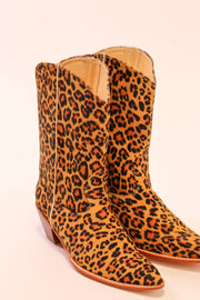 LEOPARD PRINT WESTERN BOOTS MAYA - sustainably made MOMO NEW YORK sustainable clothing, slow fashion