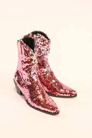 TWO TONE SEQUIN BOOTS TAHSI - sustainably made MOMO NEW YORK sustainable clothing, slow fashion