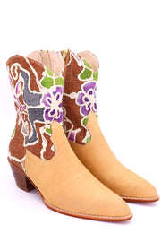 BATIK HEMP LEATHER BOOTS ALY - sustainably made MOMO NEW YORK sustainable clothing, boots slow fashion