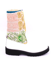 CHUNKY BOOTS EMBROIDERED PATCHWORK FREJA - sustainably made MOMO NEW YORK sustainable clothing, boots slow fashion