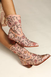 EMBROIDERED BOOTS BEATA - sustainably made MOMO NEW YORK sustainable clothing, boots slow fashion