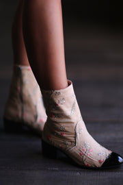 EMBROIDERED BOOTS ESTHER - sustainably made MOMO NEW YORK sustainable clothing, boots slow fashion