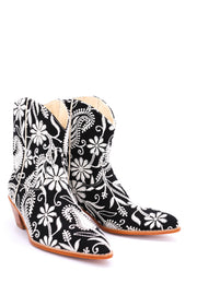 SHORT EMBROIDERED BOOTS LERA - sustainably made MOMO NEW YORK sustainable clothing, resortsamplesale922 slow fashion