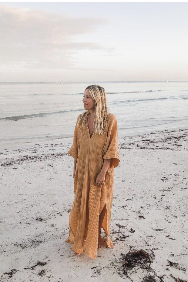 HALF SLEEVE KAFTAN AKIRA - sustainably made MOMO NEW YORK sustainable clothing, kaftan slow fashion