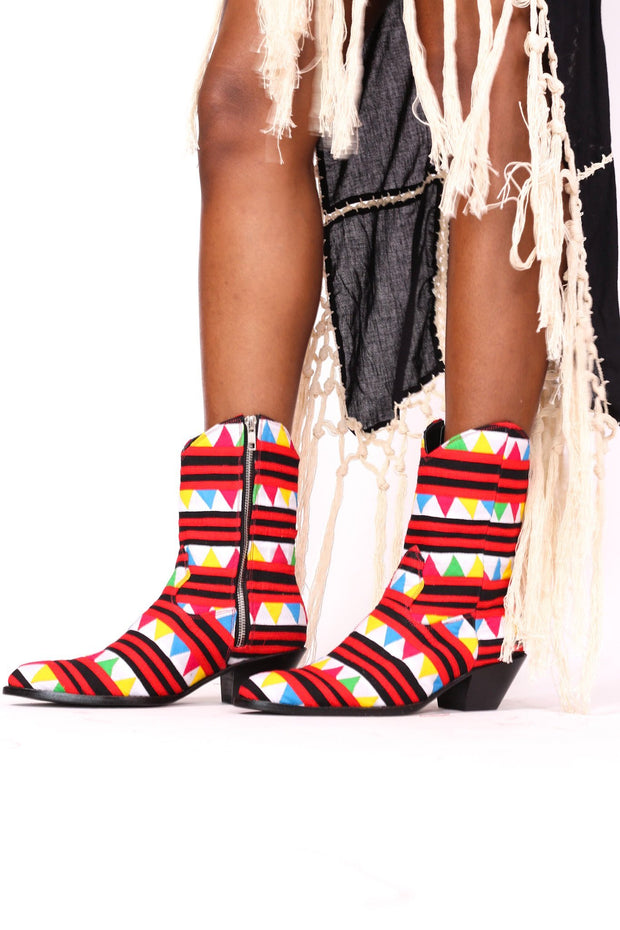 HAND CRAFTED TRIBAL HMONG BOOTS SASSA - sustainably made MOMO NEW YORK sustainable clothing, boots slow fashion