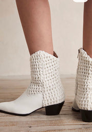 HAND CROCHET BOOTS NENNA - sustainably made MOMO NEW YORK sustainable clothing, boots slow fashion