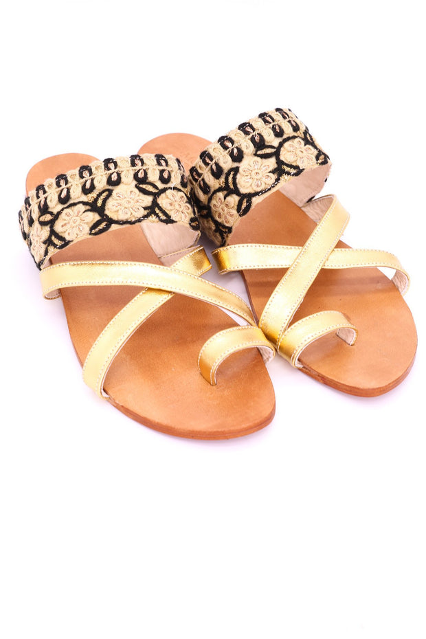 LEATHER STRING SANDAL CINDY - sustainably made MOMO NEW YORK sustainable clothing, slow fashion