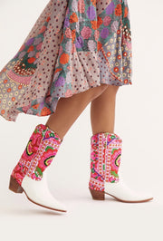 SELINA EMBROIDERED WESTERN COWBOY BOOTS X FREE PEOPLE - sustainably made MOMO NEW YORK sustainable clothing, boots slow fashion