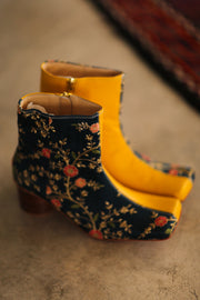 SPLIT FABRIC LEATHER BOOTS JAYE - sustainably made MOMO NEW YORK sustainable clothing, boots slow fashion