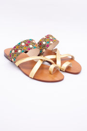 SUMMER LEATHER STRAP SANDALS JILL - sustainably made MOMO NEW YORK sustainable clothing, mules slow fashion