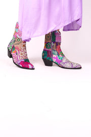 SUNNY DAYS ANKLE BOOTS X FREE PEOPLE (PURPLE) - sustainably made MOMO NEW YORK sustainable clothing, slow fashion