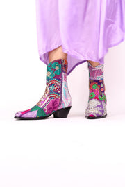 SUNNY DAYS ANKLE BOOTS X FREE PEOPLE (PURPLE) - sustainably made MOMO NEW YORK sustainable clothing, slow fashion