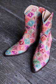 VELVET EMBROIDERED SEQUINS BOOTS SILUNA - sustainably made MOMO NEW YORK sustainable clothing, boots slow fashion