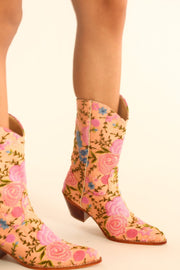 WESTERN EMBROIDERED BOOTS AENNA - sustainably made MOMO NEW YORK sustainable clothing, boots slow fashion